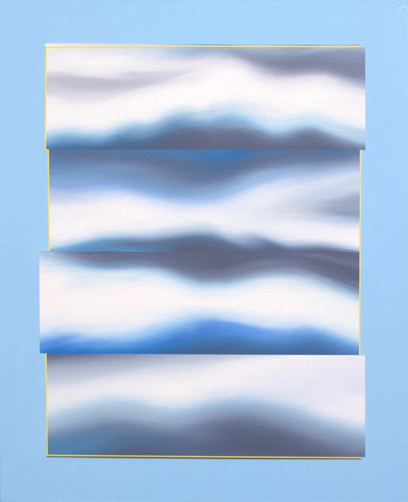 Axel Winter, Herum Nr. 2, 2024, Acryl und Lack auf Leinwand, 80 × 65 cm