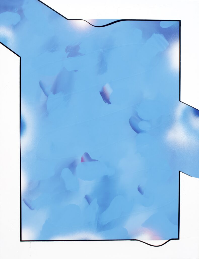 Axel Winter, Surface () Nr. 2, 2023, Acryl und Lack auf Leinwand, 130 × 100 cm