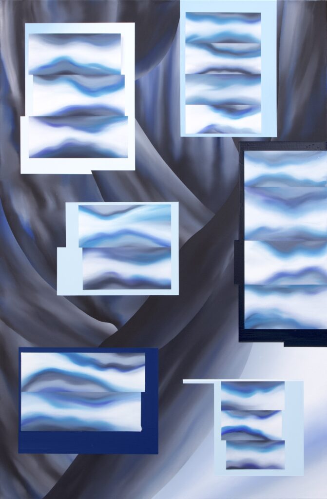 Axel Winter, Weit und breit, 2026, Acryl und LAck auf Leinwand, 160x105cm